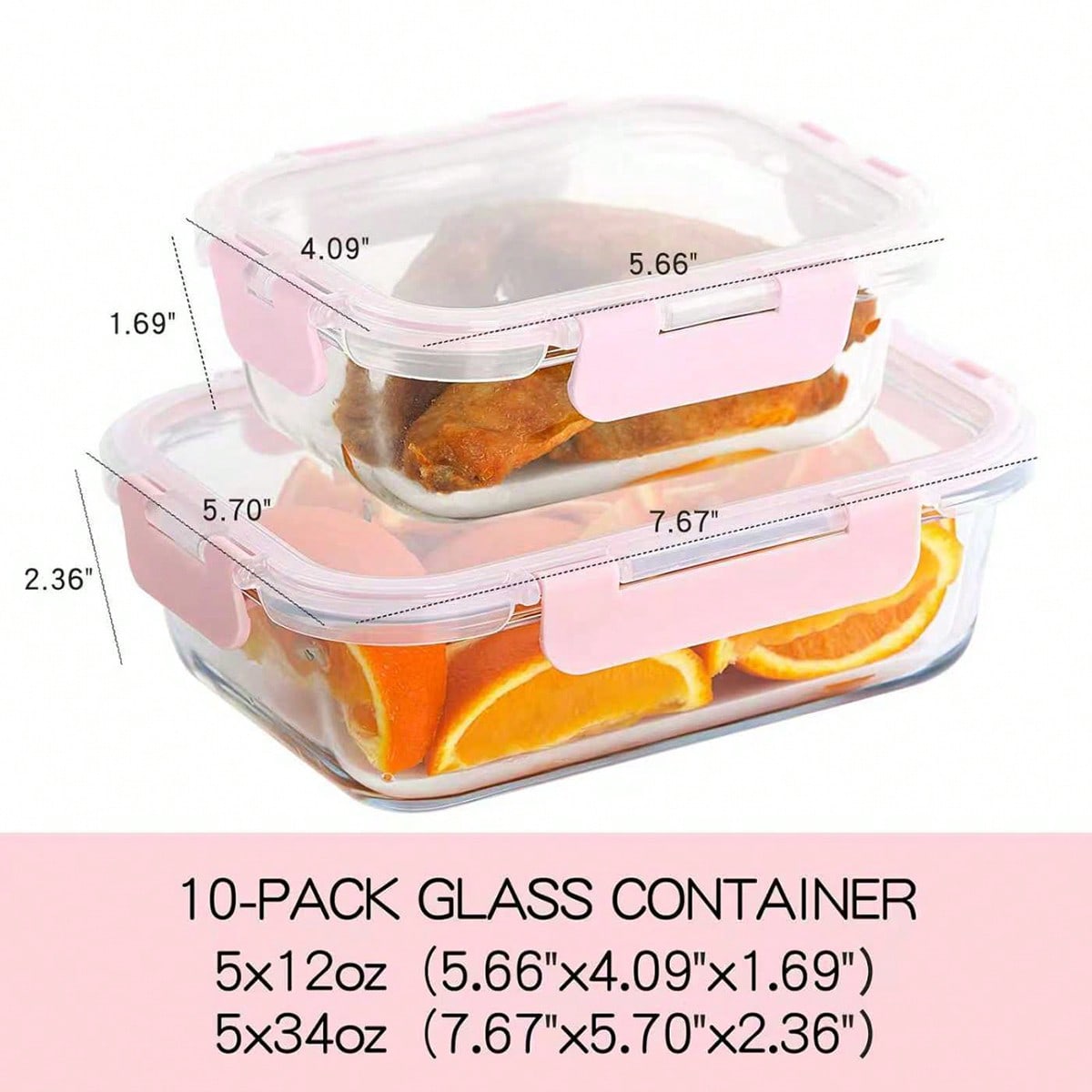Paquete de 10 recipientes de v - Food Storage With Glass Lids reseña y precio