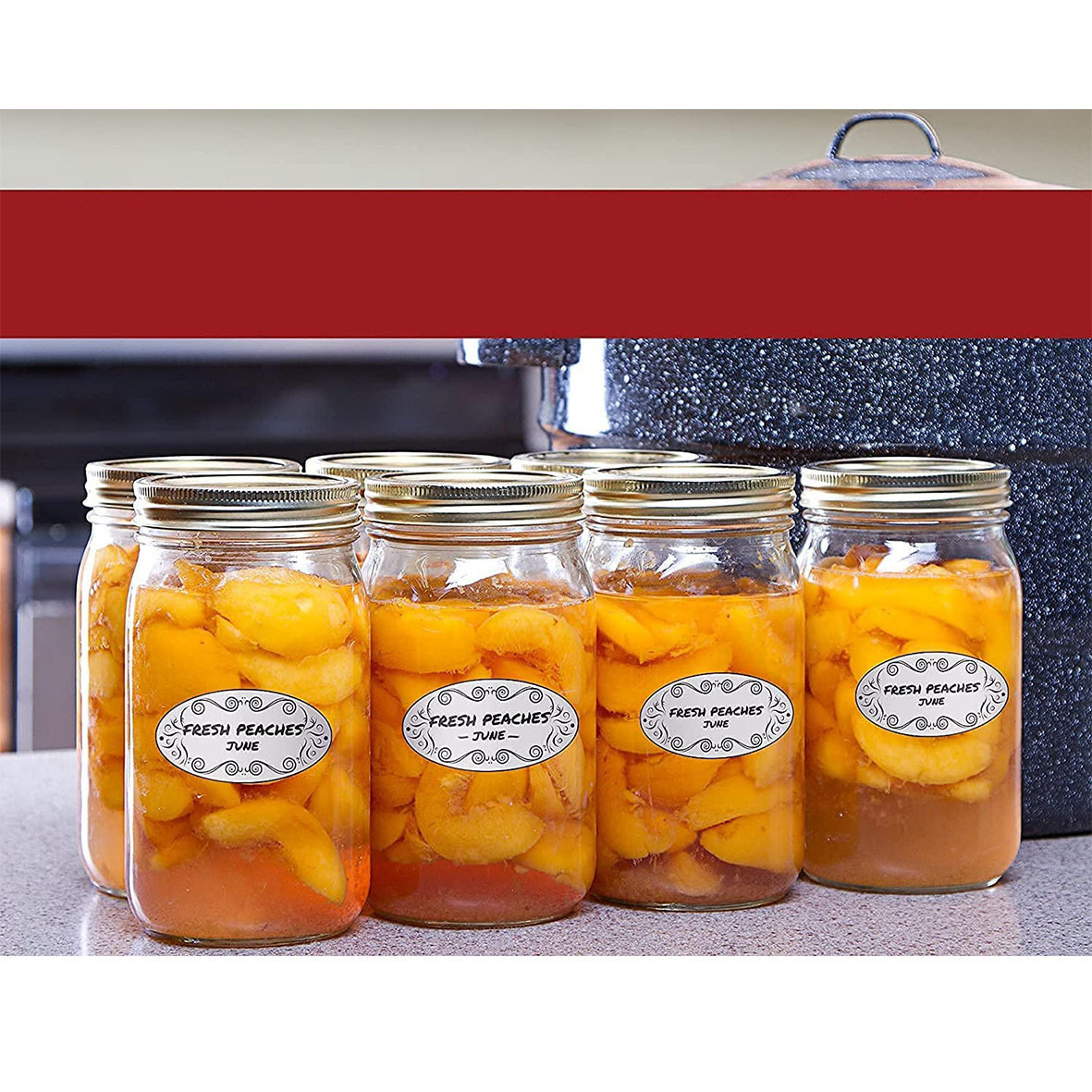 Etiquetas ovaladas de piezas p - Food Storage 1 Year reseña y precio