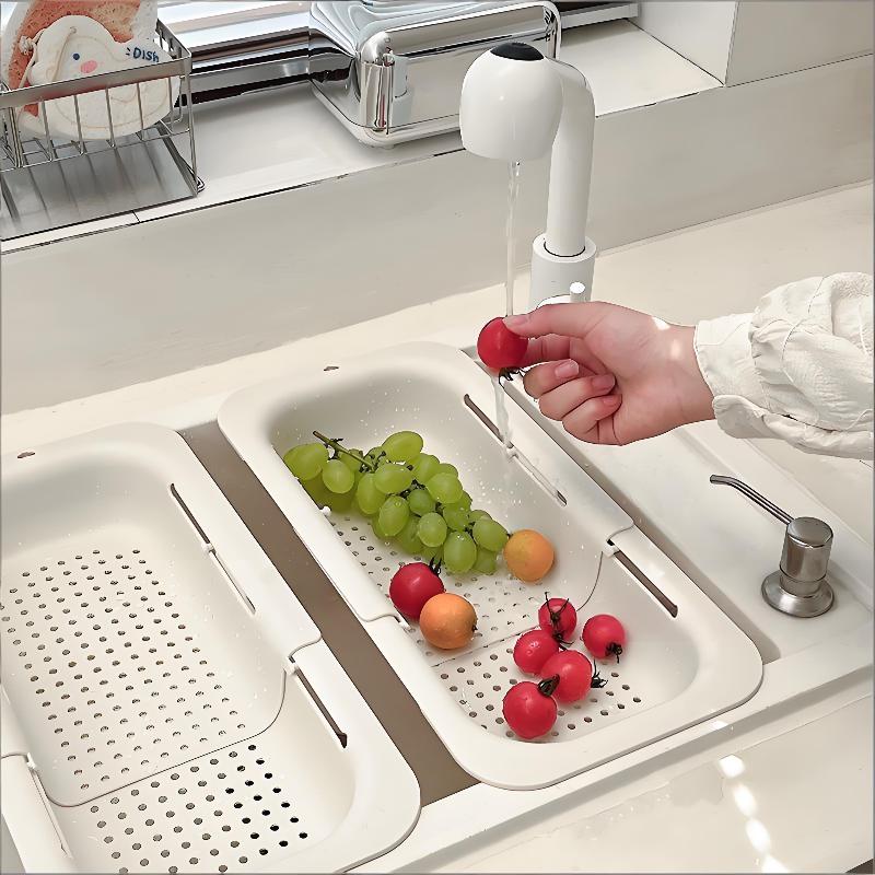 Cesta de drenaje telescópica,  - Food Storage Non Toxic reseña y precio
