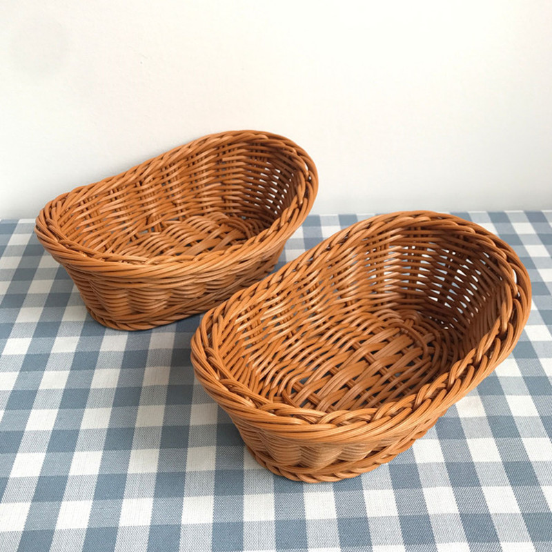 Cesta ovalada tejida de ratán, - Food Storage Plant reseña y precio