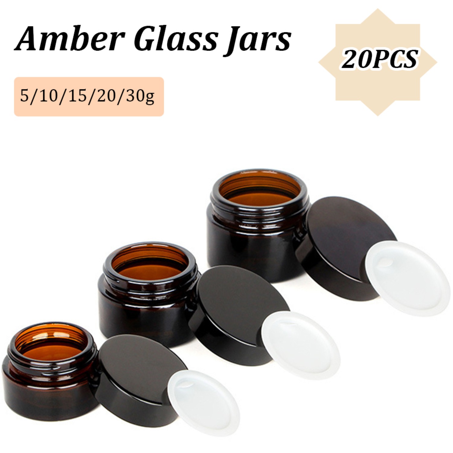 Frascos de vidrio ámbar pequeñ - Food Storage With Glass Lids reseña y precio