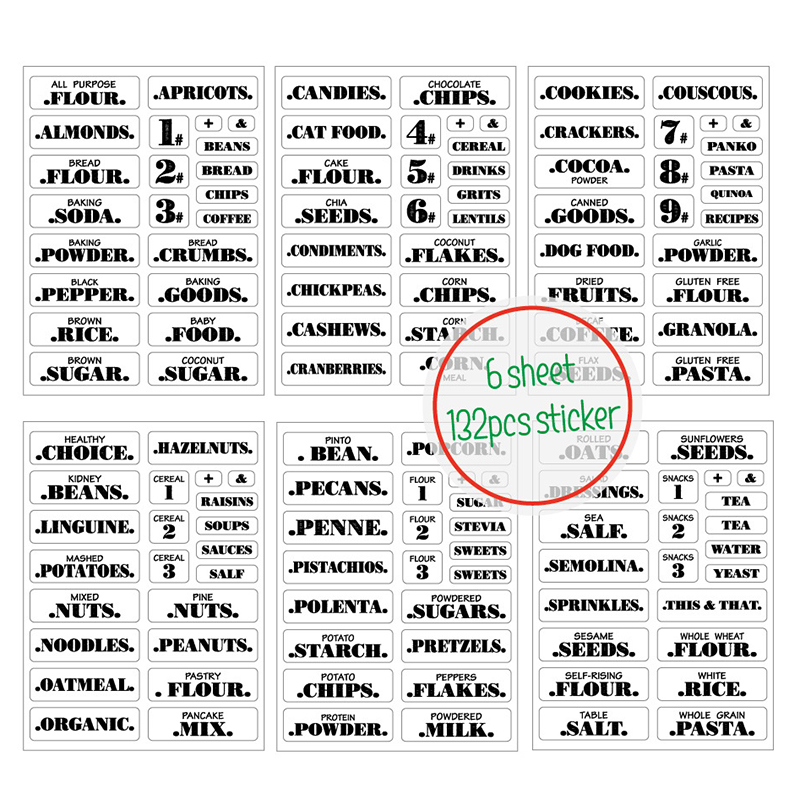 Pegatinas de cocina para condi - Food Storage Label reseña y precio