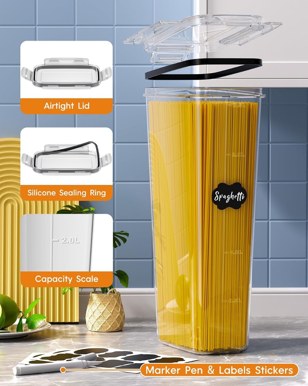 24 Recipientes Herméticos para - Food Storage Plastic Containers With Lids reseña y precio