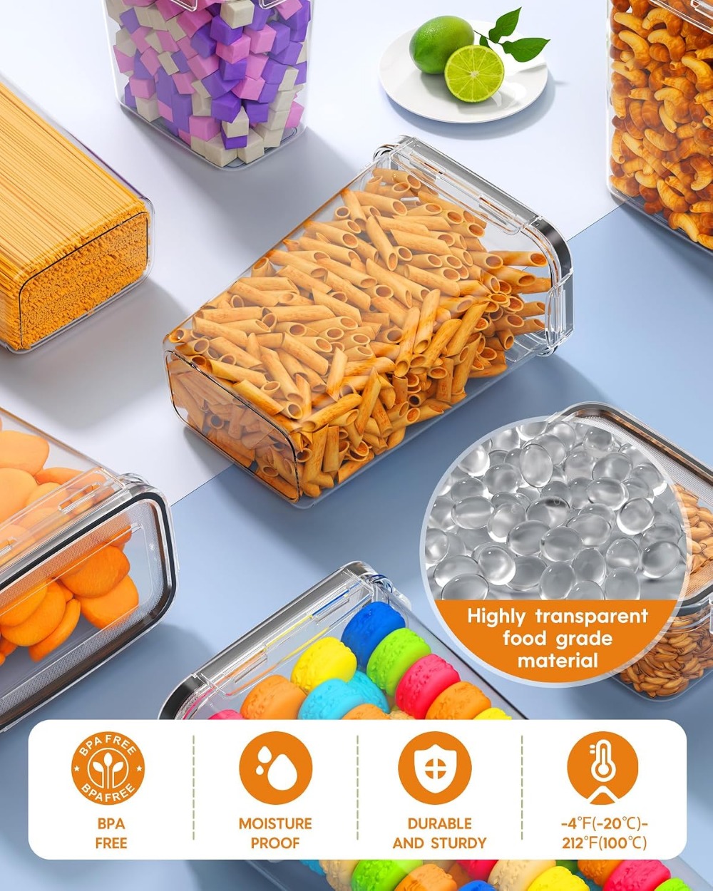 24 Recipientes Herméticos para - Food Storage Plastic Containers With Lids reseña y precio