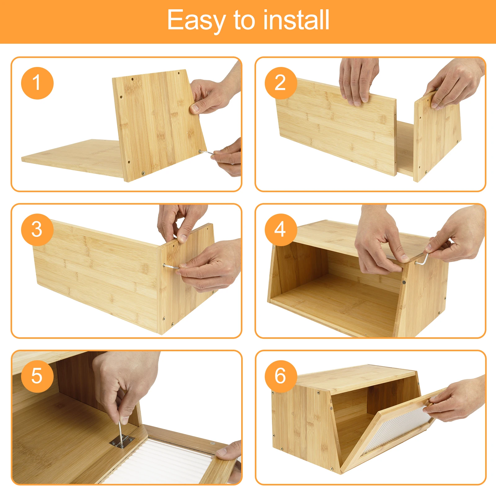 Caja de pan de bambú, encimera - Bread Box Bamboo reseña y precio