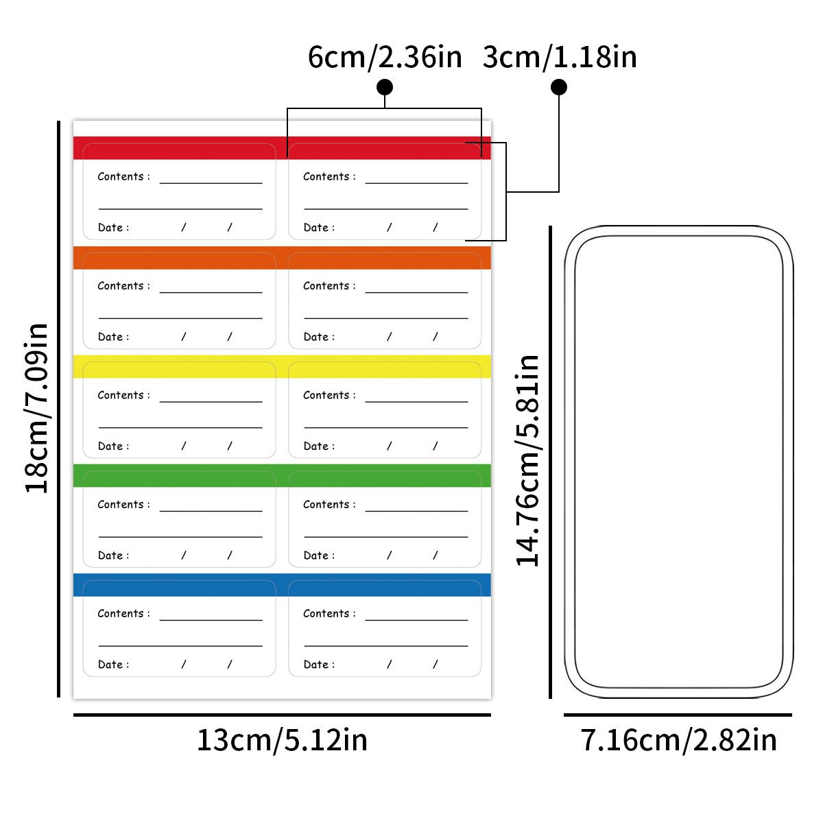 10 hojas/paquete de etiquetas  - Food Storage Label reseña y precio