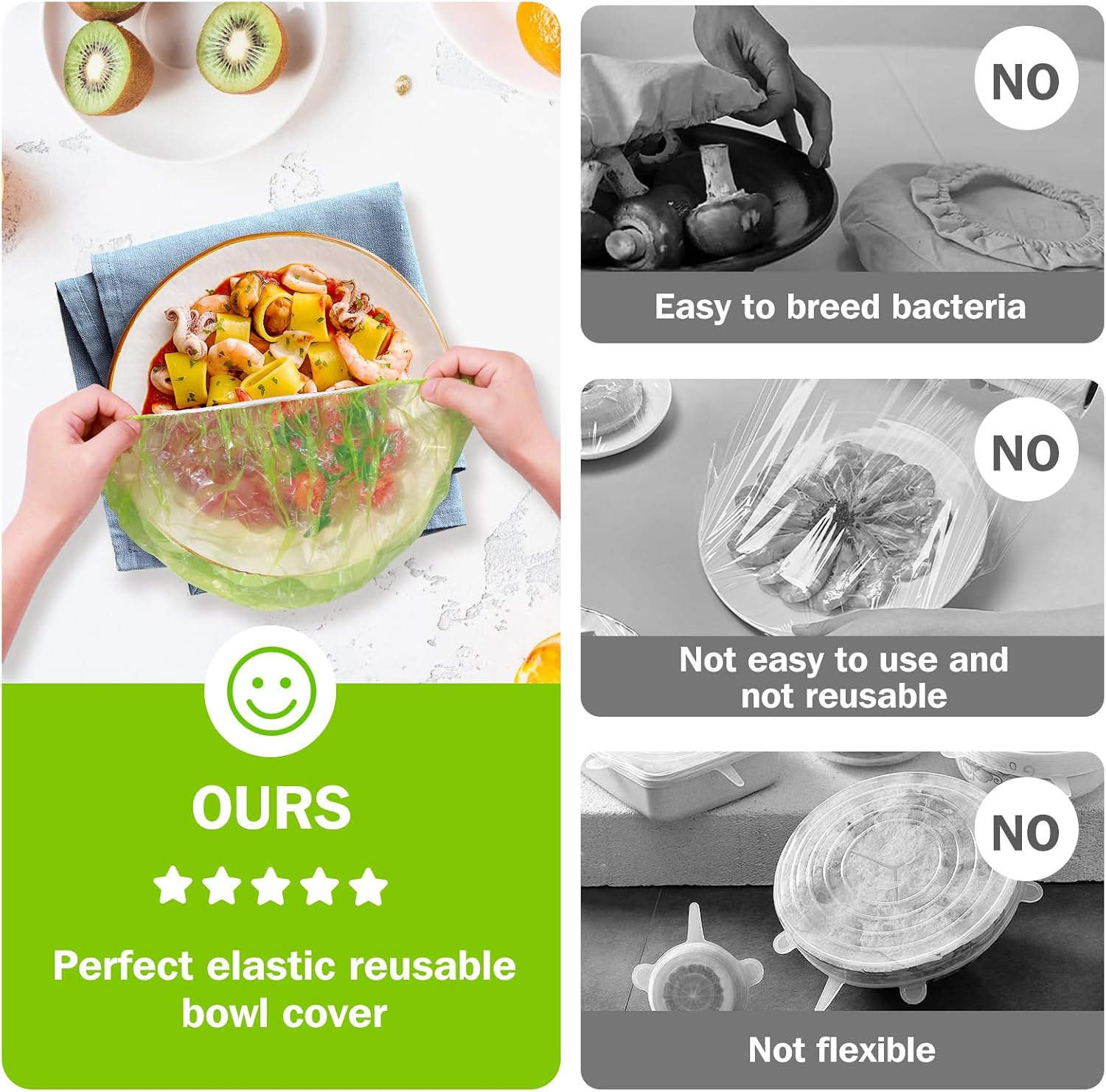 60 Fundas Reutilizables para A - Food Storage Zip Bags reseña y precio